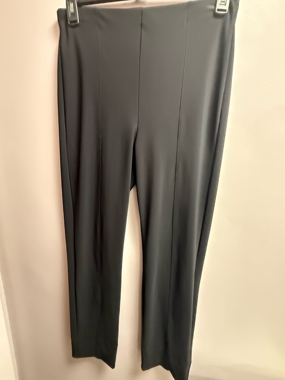 Like New Honeylove Black Skinny Pull-On Ponte Pants w/Backside Slits Women’s L